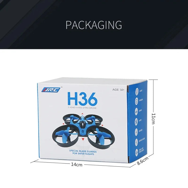 JJRC H36 2.4G 4CH 6-Axis Gyro RC Quadcopter UFO Anti-crush Remote Control Mini Drone W 3D-Flip PK Eachine E010 Nihui NH010