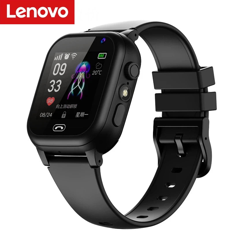Lenovo Kids Smart Watch SOS Wifi GPS Location Video Call Electronic Watch Card Camera Waterproof School For Boys Girls For Gift