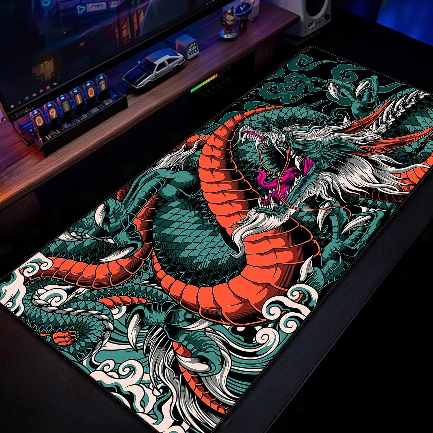 Chinese Dragon Gaming Mousepad XXL Large Office Gaming Mouse Pad Locking Edge Mouse Mat Gamer Keyboards Pads Rubber Desk Mat