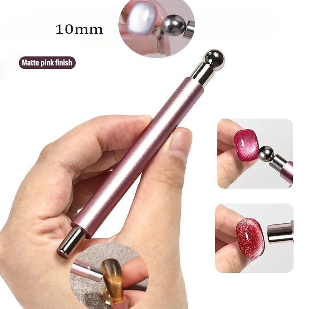 2Pcs/set Double-Head Super-Strong Nail Magnetic Pen Cat-Eye Effect Nail Magnetic StickGlass Bead Effects Cat-Eye Manicure Tool
