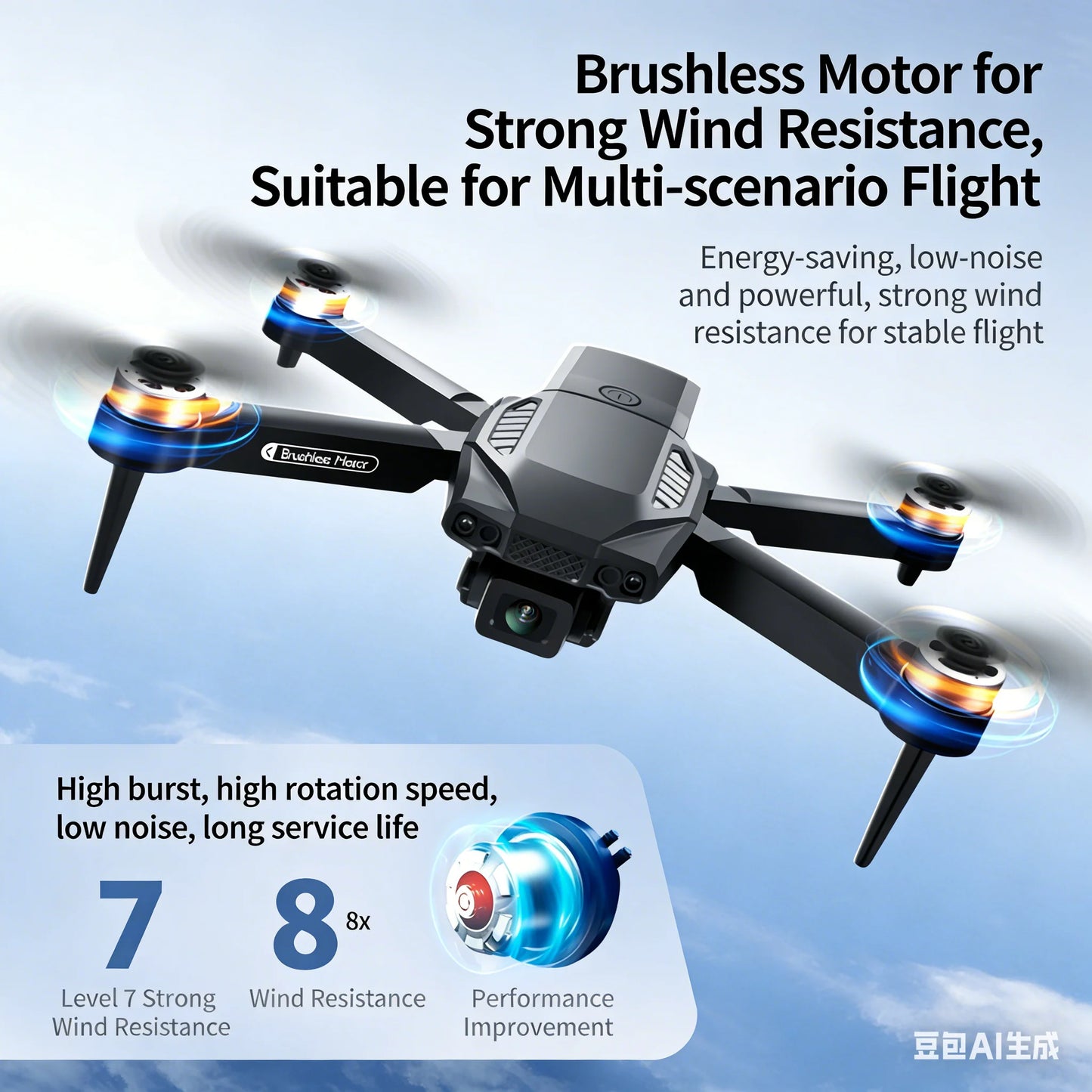 New F198 Drone Professional Dual Camera With 1080P WIFI FPV HD Aerial Photography Wide Angle Brushless RC Foldable Quadcopter
