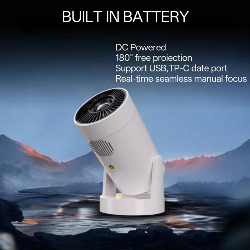 Y2S battery version - supports high-definition 1080P, mini portable entertainment home LED projector