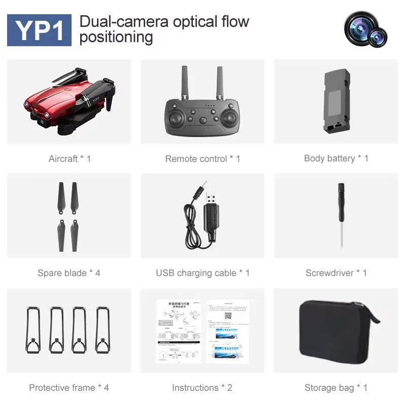 2026 New YP1 Aerial Drone High Definition Aerial Photography | 360 ° Adjustable Camera | Stable Optical Flow 