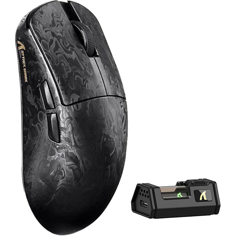 ATTACK SHARK R11 ULTRA 49g Carbon Fiber 8000Hz Wireless Gaming Mouse, 42000 DPI, 20000 FPS, PAW3950MAX, Nordic 52840 Chip