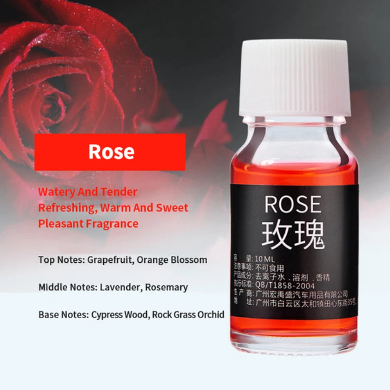 Car Fragrance Car Air Freshener Refill Liquid Perfume Essential Oil Natural Plant Aroma Diffuser Auto Interior Accessories 10ml