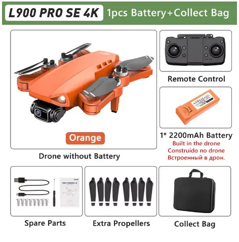 LYZRC L900 PRO GPS Drone 4K Professional HD Dual Camera 5G WIFI Brushless Motor FPV Quadcopter Foldable Aerial Photography Drone