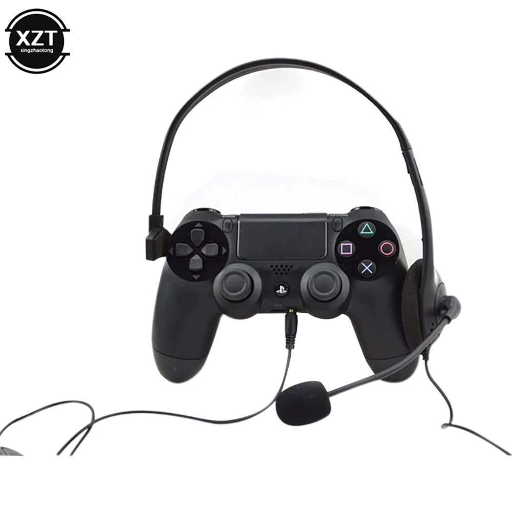 Operator Headphones Head-mounted Microphone 3.5mm One-ear Telephone Clear Call Headphones Single-Sided Headset for PS4