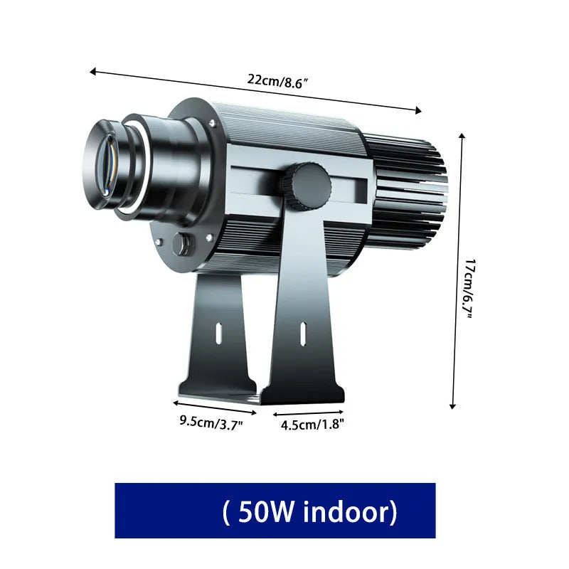 Custom LED Logo GOBO Projector Light Indoor Outdoor Floor Projector Rotating Logo for Hotel Company Bar Store Business