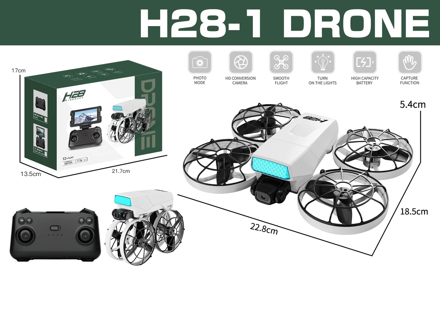 Mini Rc Drone 8K HD 4-Axis Headless Mode Helicopter 360° Flip Remote Control Quadcopter Mini UAV