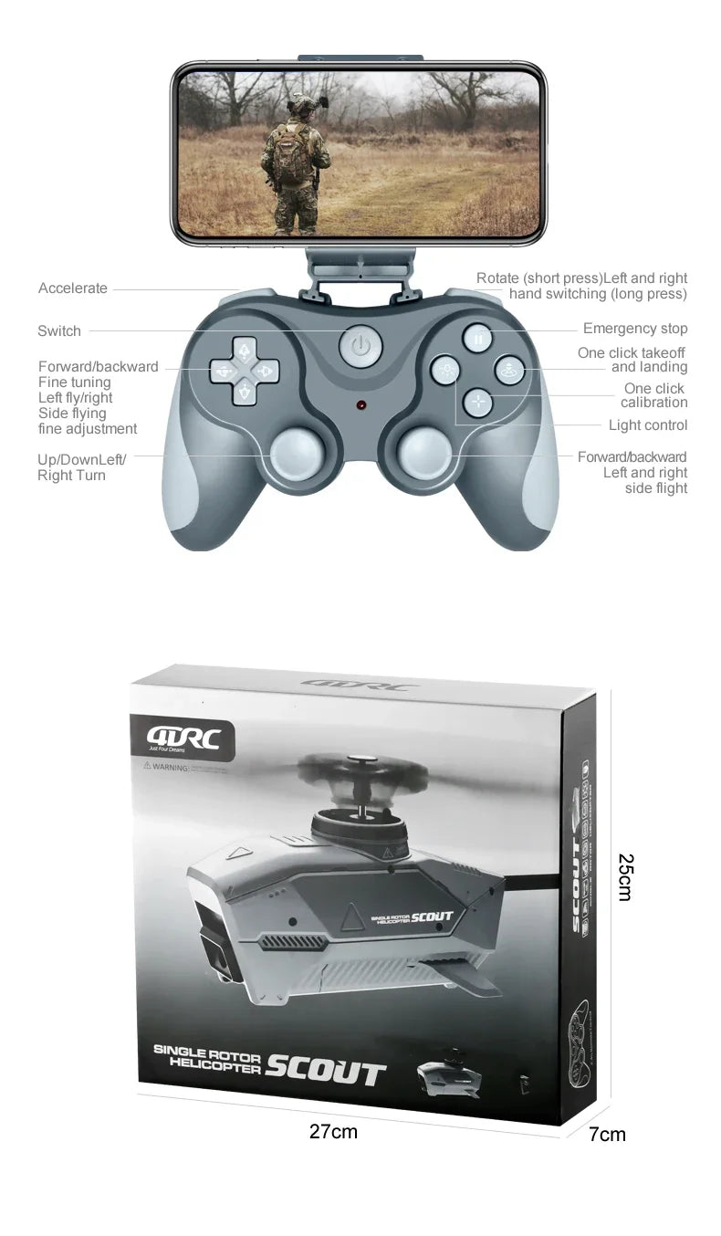 4D-L1 Spy Drone 8k Profesional Dual Camera Optical Flow Belt 4-Way Single Blade Aileron Photography Obstacle Avoidance Dron Toy