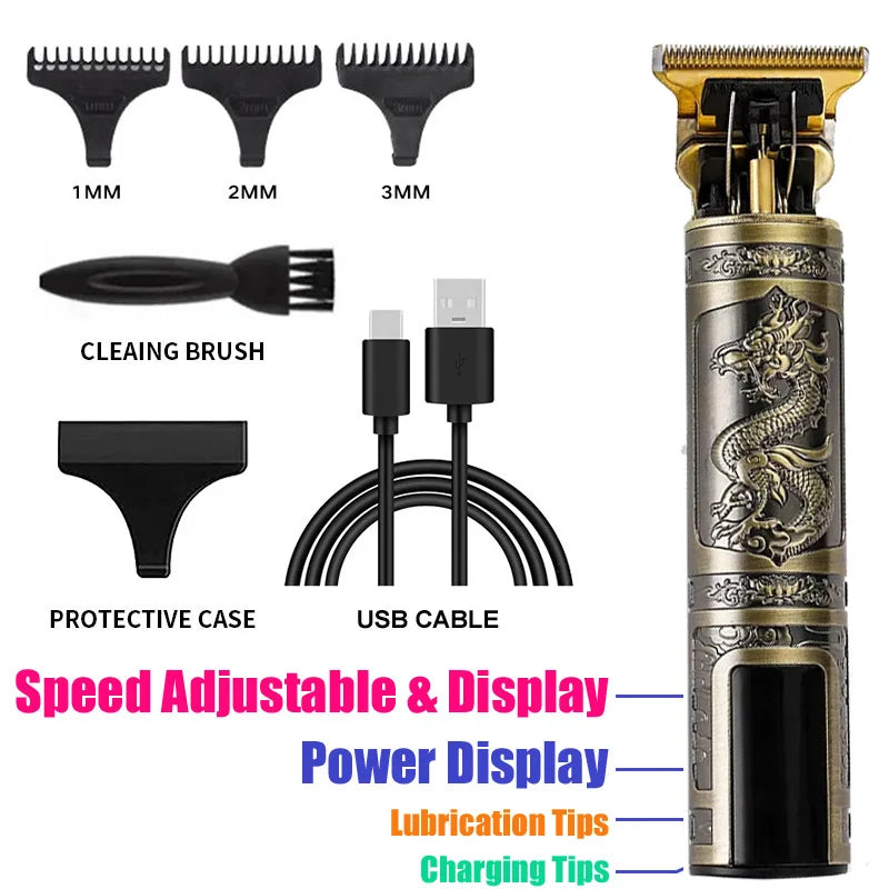 2025 T9 Hair Clipper Repair Beard Shaving Body Hair Trimmer Clippers Electric Machine USB Charging Haircut Machine Barber Shaver