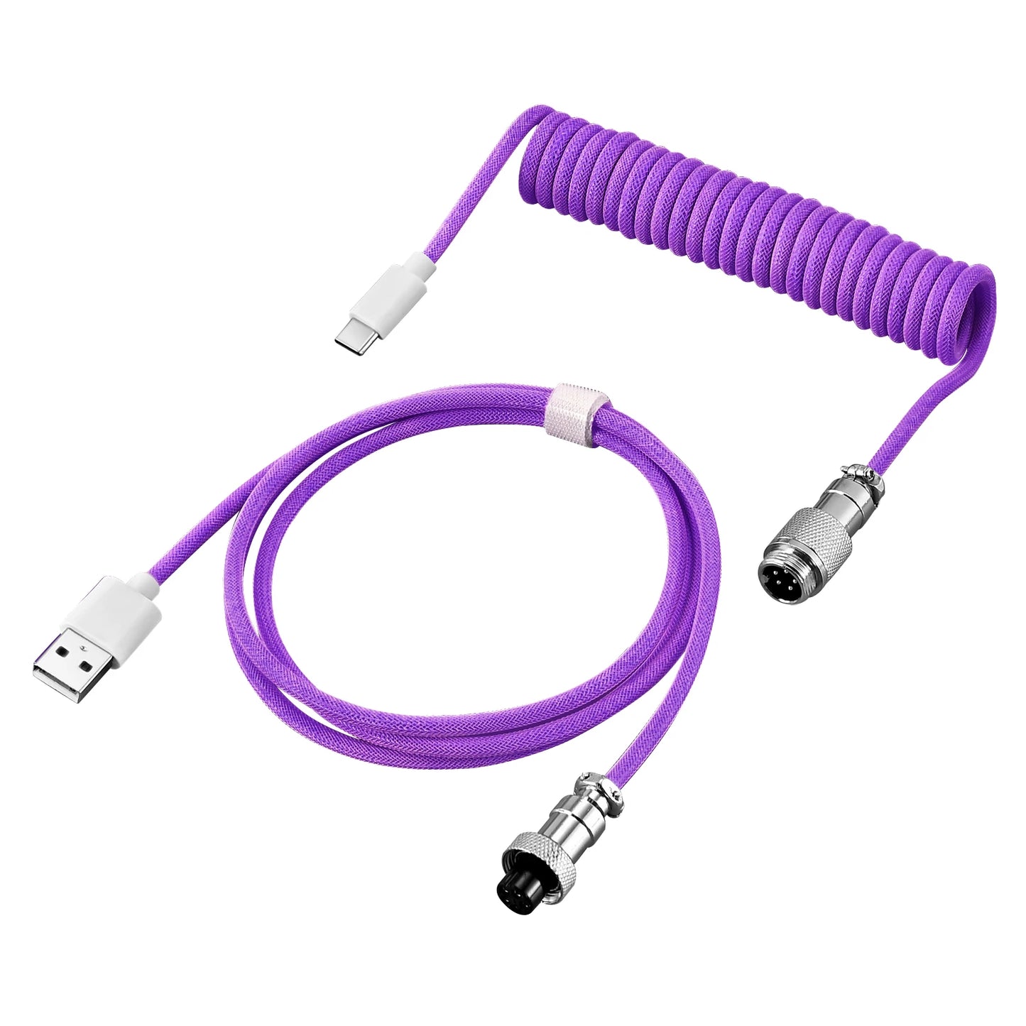 USB Type C Mechanical Keyboard Spring Coiled Cable Hardware Linker Usb Aviation Mechanical Cable Spiral Gaming Usb Keyboard Wire
