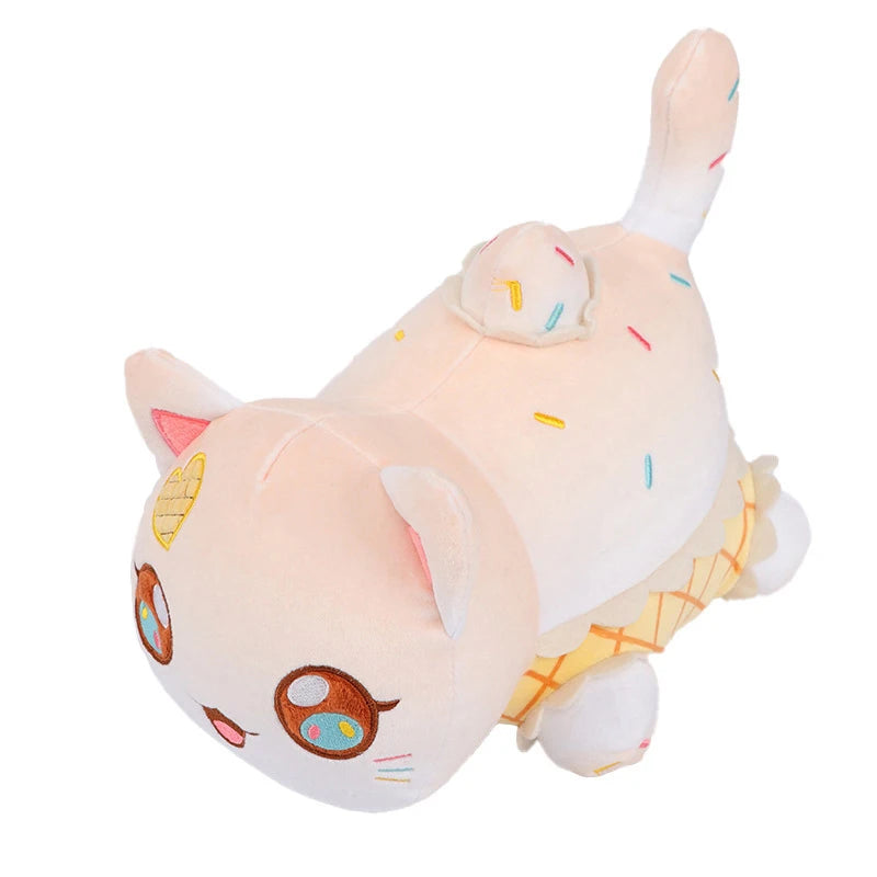 Plush Meemeows Food Cat Toy Cute Cola Fries Donut Shaped Stuffed Dolls Sleeping Pillow Christmas Gift Idea for Cat Lovers