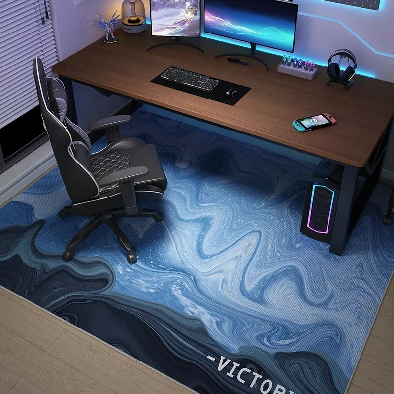 Gaming Chair Floor Mat Study Office Computer Chair Carpet Non-slip Floor Mat Living Room Decor Bedroom Decoration Area Rugs
