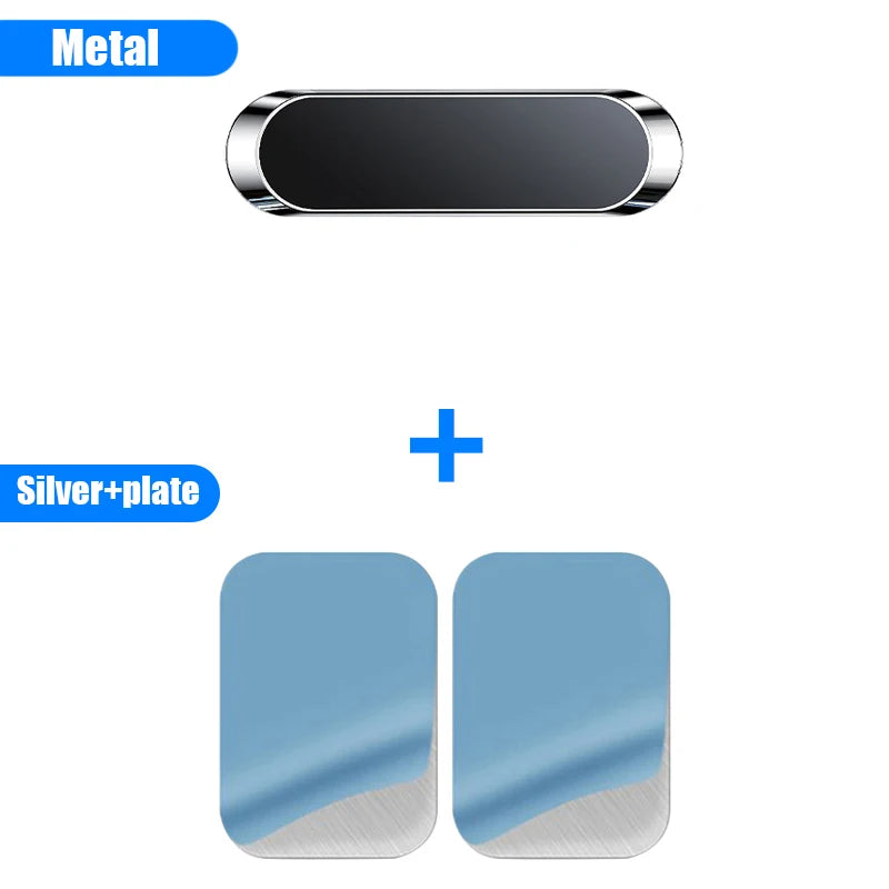 Magnetic Car Phone Holder Dashboard Mini Strip Shape Stand For iPhone Samsung Huawei Metal Magnet GPS Car Mount Car Phone Holder