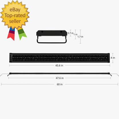 48W Saltwater Aquarium Light, Marine LED Reef Light for Corals, Programmable