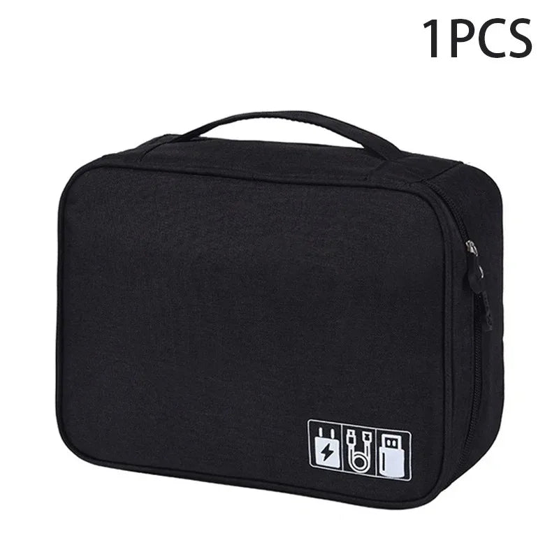 1PC Travel Cable storage bag Portable Digital electronic storage bag USB data cable charger plug storage cable storagebag