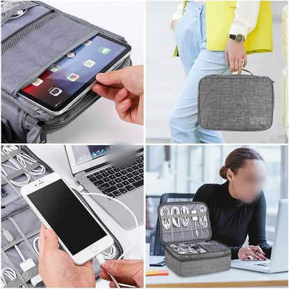 1PC Travel Cable storage bag Portable Digital electronic storage bag USB data cable charger plug storage cable storagebag
