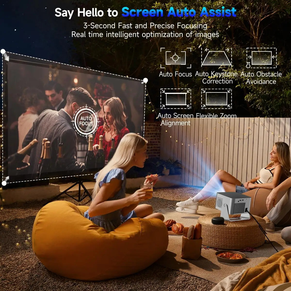 Magcubic HY350GT 900ansi Projector 1080p Native Projector 4K TV Stick Auto Focus Portable Beam Home Theater