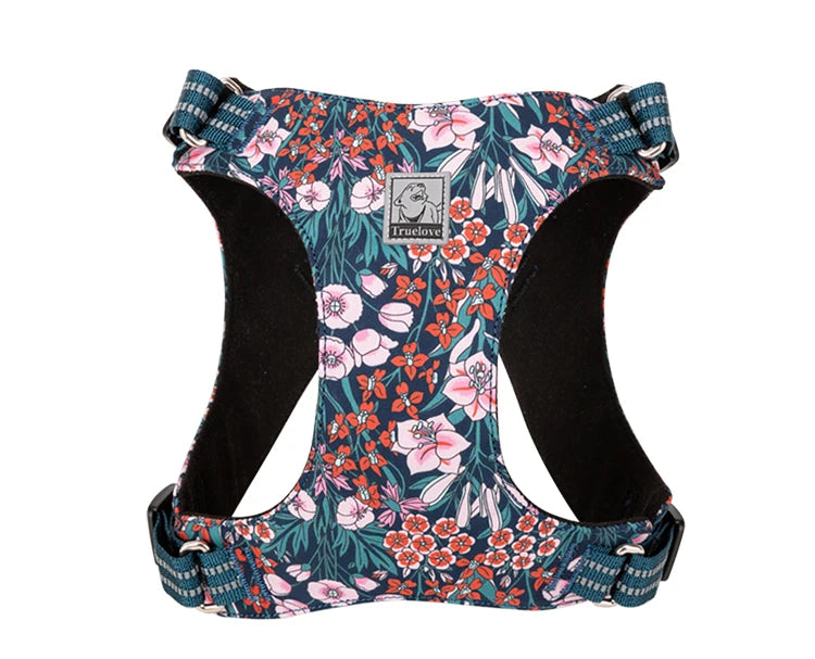Truelove Pet Harness Floral Floral Doggy Harness Dog Vest Type Dog Walking Chain Small Medium Puppy Cat Printed Cotton TLH1912