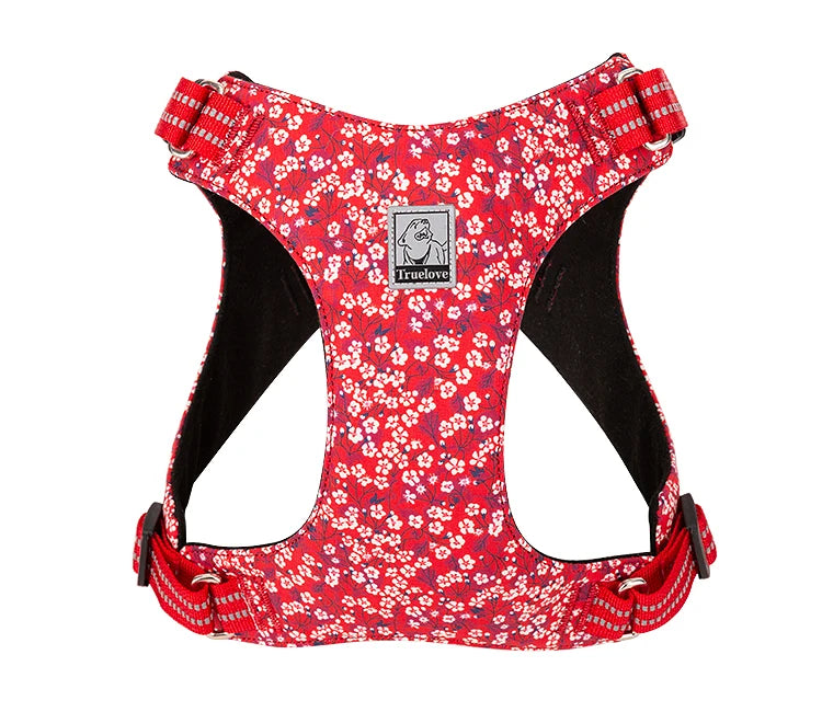 Truelove Pet Harness Floral Floral Doggy Harness Dog Vest Type Dog Walking Chain Small Medium Puppy Cat Printed Cotton TLH1912