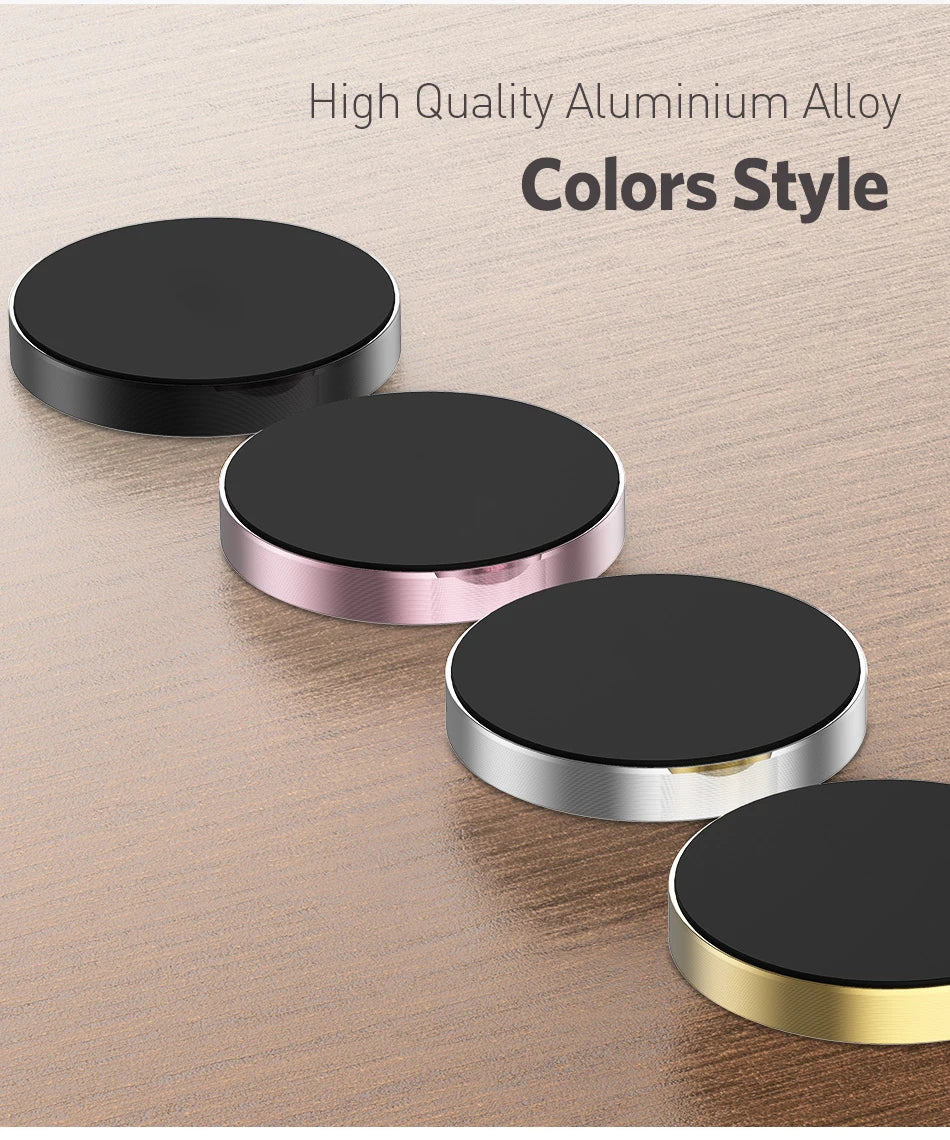 Round Magnetic Universal Mobile Phone Holder Dashboard Mobile Phone Bracket Wall Desk Magnet Stand Car Mount Stand For iPhone 12