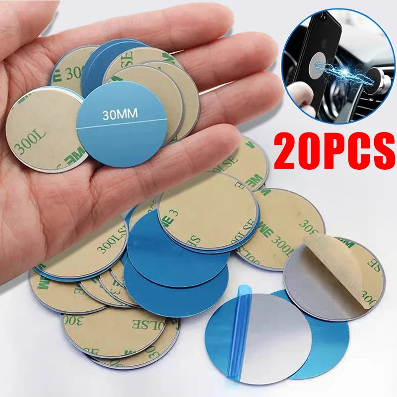 1/20Pcs Magnetic Metal Plate For Magnetic Car Phone Holder Universal Iron Sheet Sticker Stand Mobile Phone Magnet Holder Mount