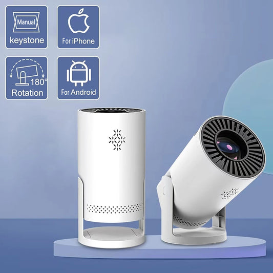 Salange Q5 Wireless Mini Projector WIFI 6 1080P Supported Portable 180° Rotatable Video Projector Compatible for Smartphone PC