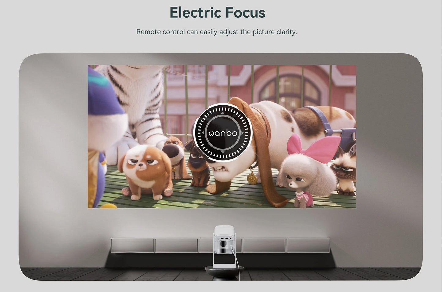 Wanbo Cube 1 4K Mini  Protable Android TV 14.0 Video Projector 360° Rotating Gimbal Electric Focus Proyector Dual Wifi 200IOS