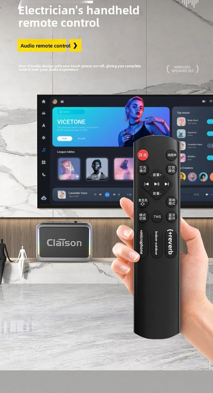 MW Audio Bluetooth Speaker LED Light Dual Mic Karaoke Outdoor Bass Booming Long Battery Life