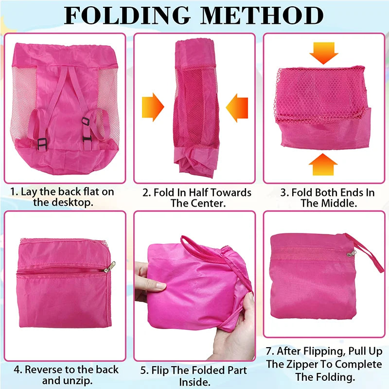 New Outdoor Beach Bag Beach Toy Storage Bag Swimming Clothing and Miscellaneous Storage Bag Shoulder Handheld Storage Bag Touris