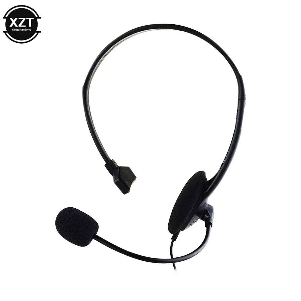 Operator Headphones Head-mounted Microphone 3.5mm One-ear Telephone Clear Call Headphones Single-Sided Headset for PS4