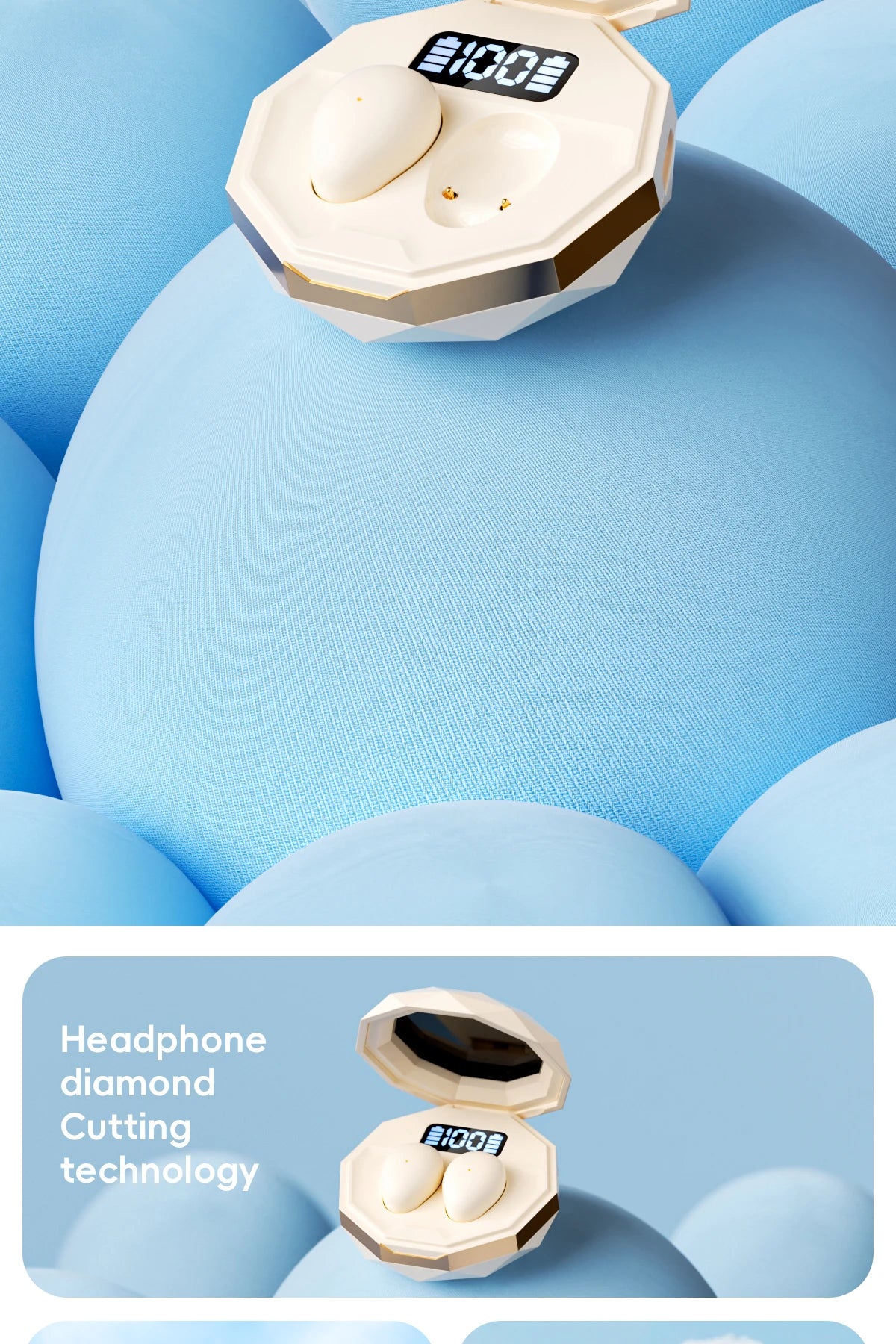 Mini Wireless Bluetooth Headset In Ear Sleep Earbuds Work Invisible Noise Reduction Headphones HD HIFI Sleeping Earphones