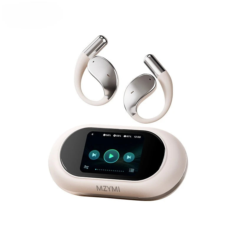 Open-Ear Bluetooth Headphones, Wireless Earbuds with LED Display Charging Case for Standalone Music Playback, 60H Playtime, 14.2