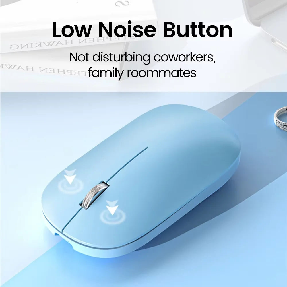 2.4Ghz Bluetooth Wireless Mouse Dual Mode Rechargeable Ergonomic Rechargeable Mice Gaming Mouse for PC/Laptop/Macbook
