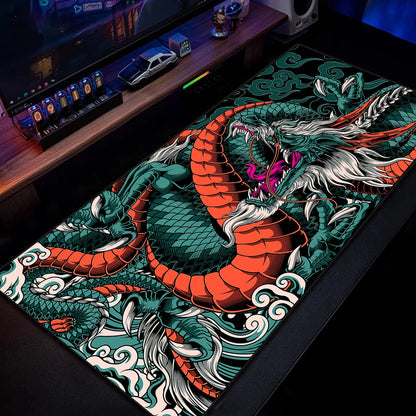 Chinese Dragon Gaming Mousepad XXL Large Office Gaming Mouse Pad Locking Edge Mouse Mat Gamer Keyboards Pads Rubber Desk Mat