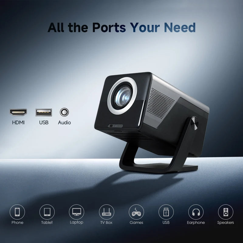 KIXIN 8K Projector 4K Android Built in 5W Speaker 1920x1080p 800ANSI Wifi6 BT5.4 household projetor 4k video Projector Outdoor