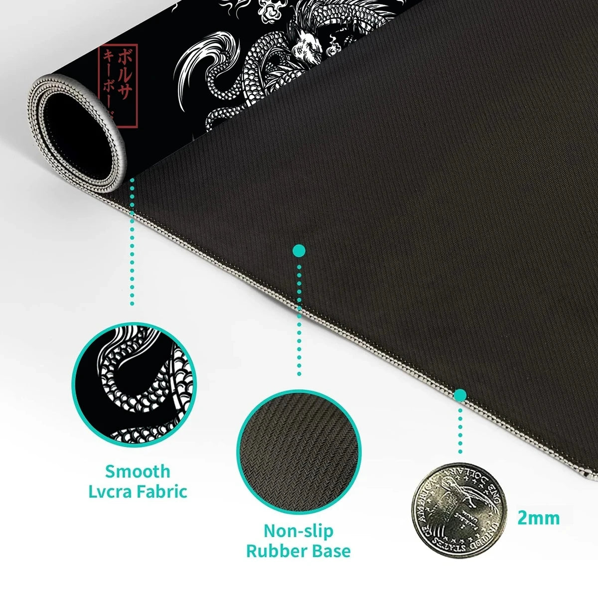 Chinese Dragon Gaming Mousepad XXL Large Office Gaming Mouse Pad Locking Edge Mouse Mat Gamer Keyboards Pads Rubber Desk Mat