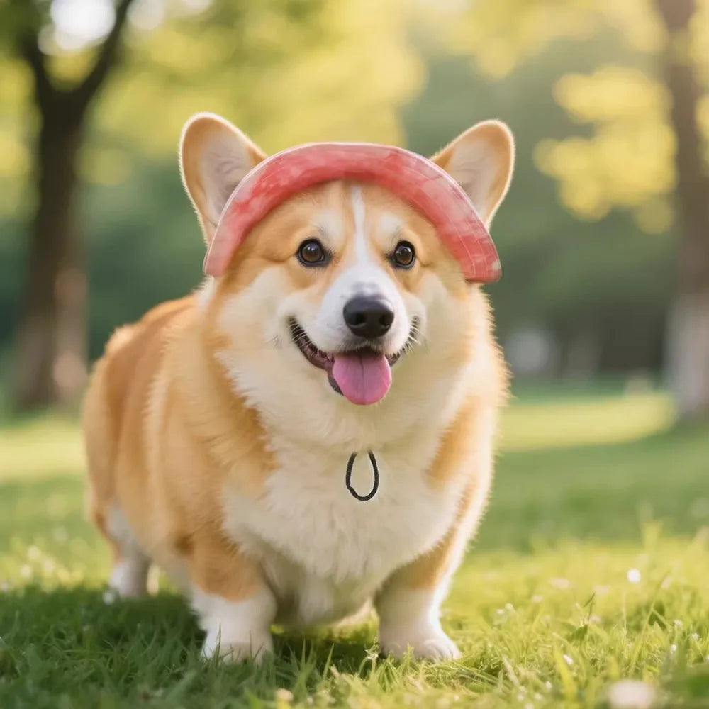 Dog Cotton Sun Hat With Ear Holes Round Brim Puppy Kitten Bucket Hat Outdoor Sun Protection Pet Caps for Small Medium Cat Dogs