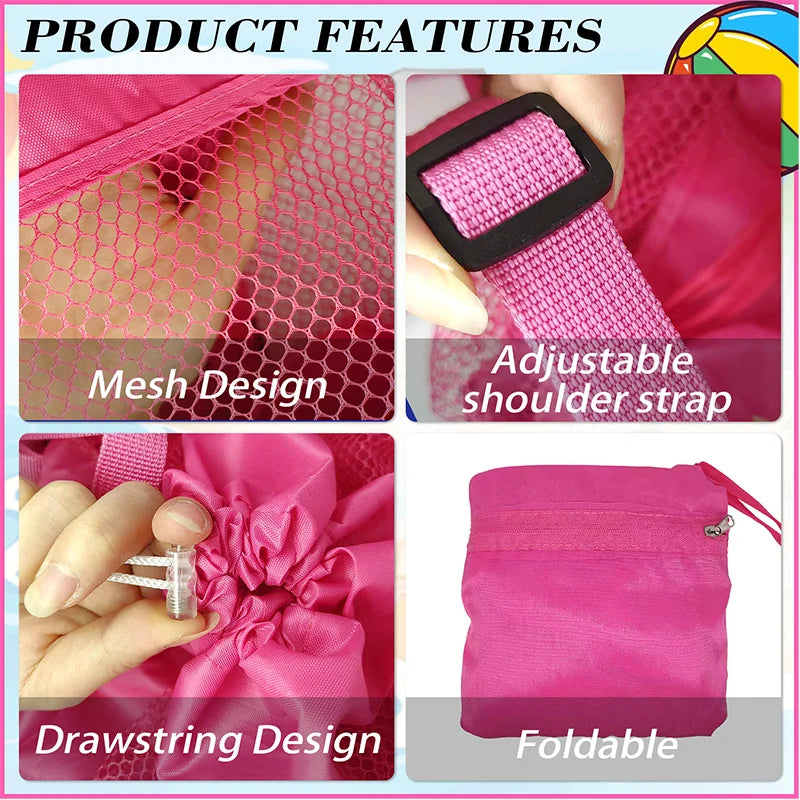 New Outdoor Beach Bag Beach Toy Storage Bag Swimming Clothing and Miscellaneous Storage Bag Shoulder Handheld Storage Bag Touris