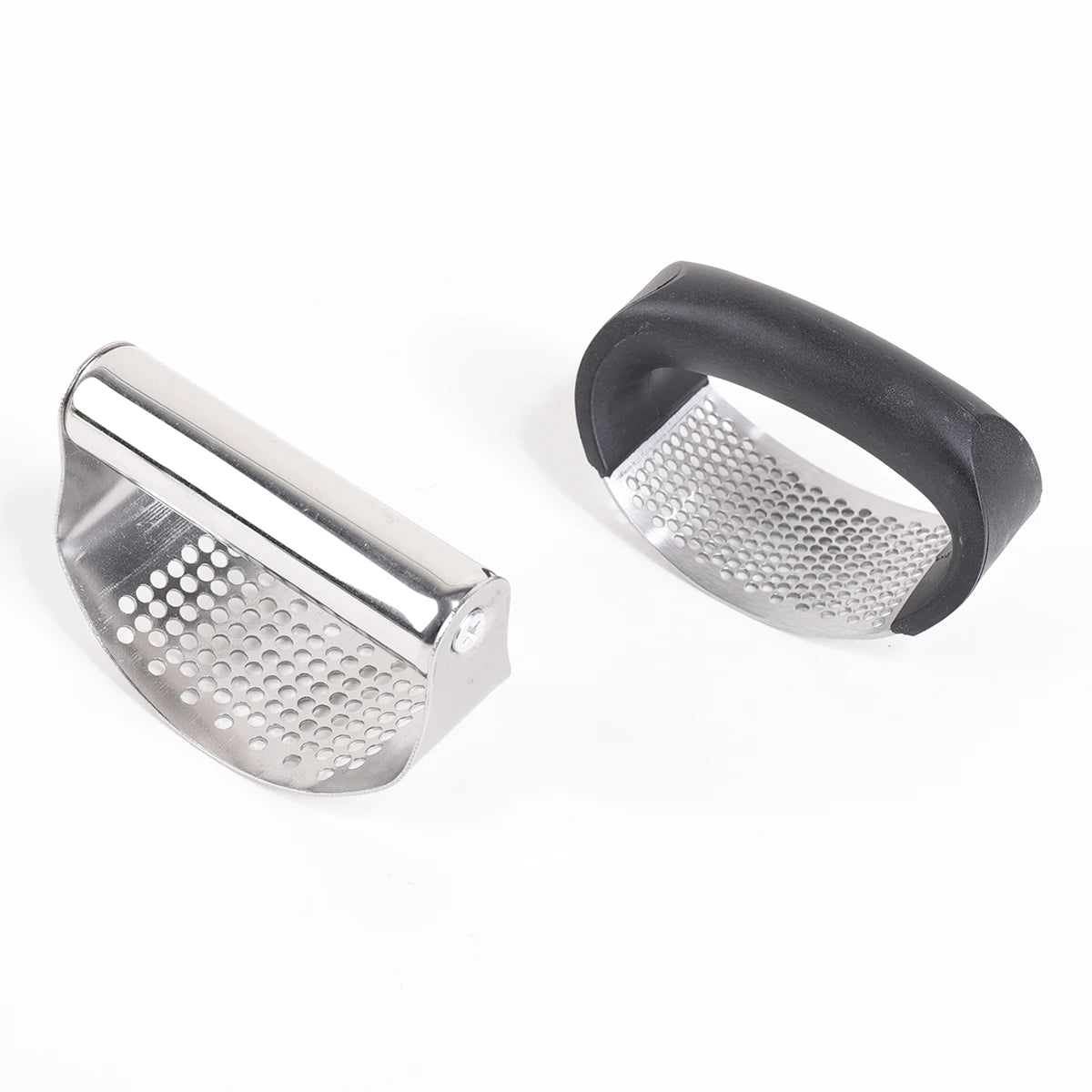 Stainless Steel Garlic Press - Manual Garlic Ginger Crusher Mincer with Ergonomic Handle, Kitchen Gadget Tool for Home Cooking