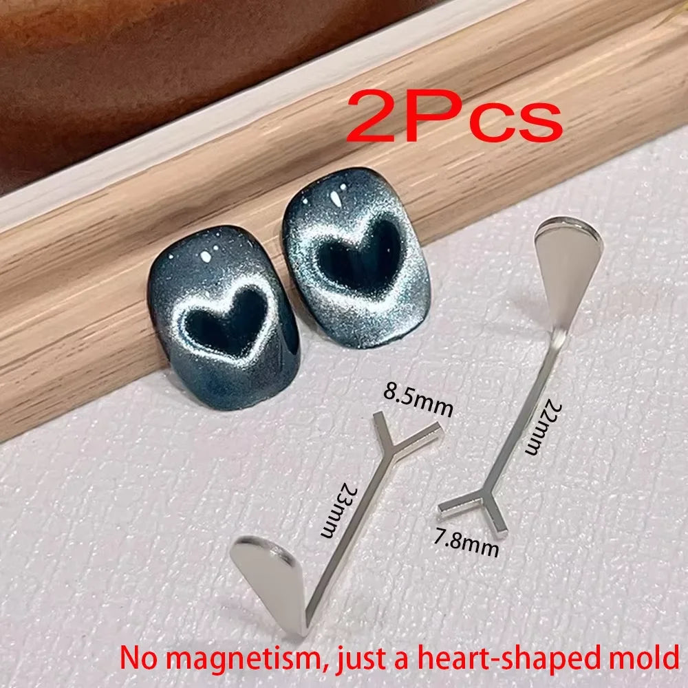 New Black Hole Cat Eye&Hollow Cat Eye Magnet Set Olive-Shape Magnet Stick For 5D Hollow Circle Design Nail Polish Manicure Tool