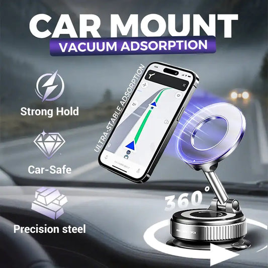360° Adjustable Vacuum Magnetic Phone Holder 1/2PCS Vacuum Magnetic Phone Holder, Magsafe Suction Cup Phone Holder pocket sized