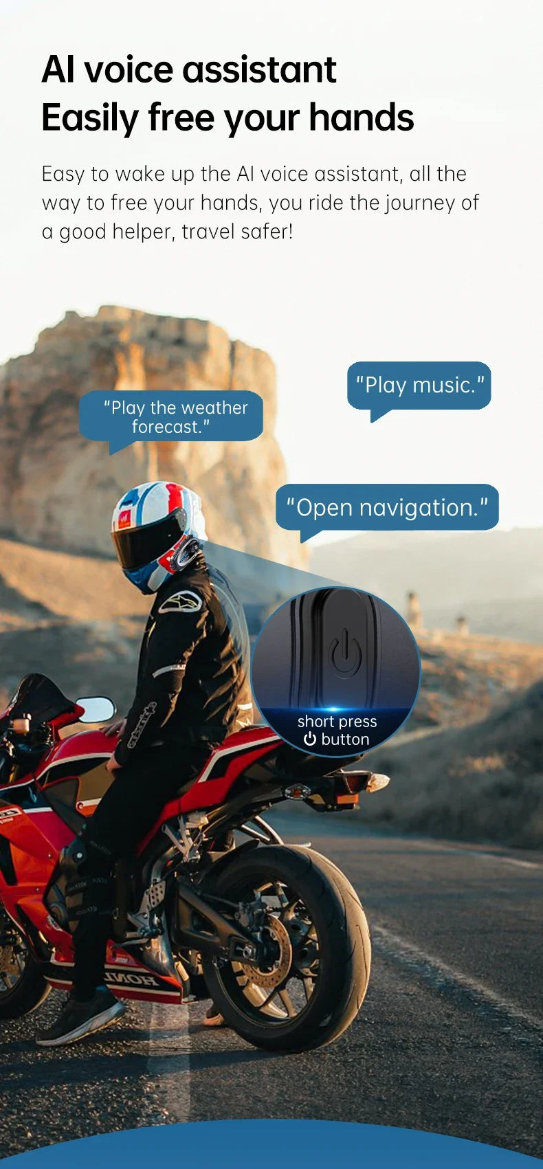 Q29 Motorcycle Helmet Headset Recorder 1080P HD Wireless Communicator Moto Dash Camera Wide-angle Waterproof WiFi Video Recorder