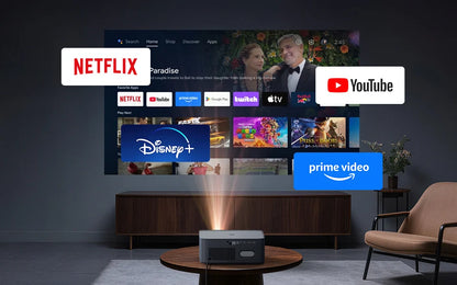 VEVSHAO A24 Projector 4K Full HD 1080P 1700ANSI Smart Home Theater Projector for Office Meeting Video