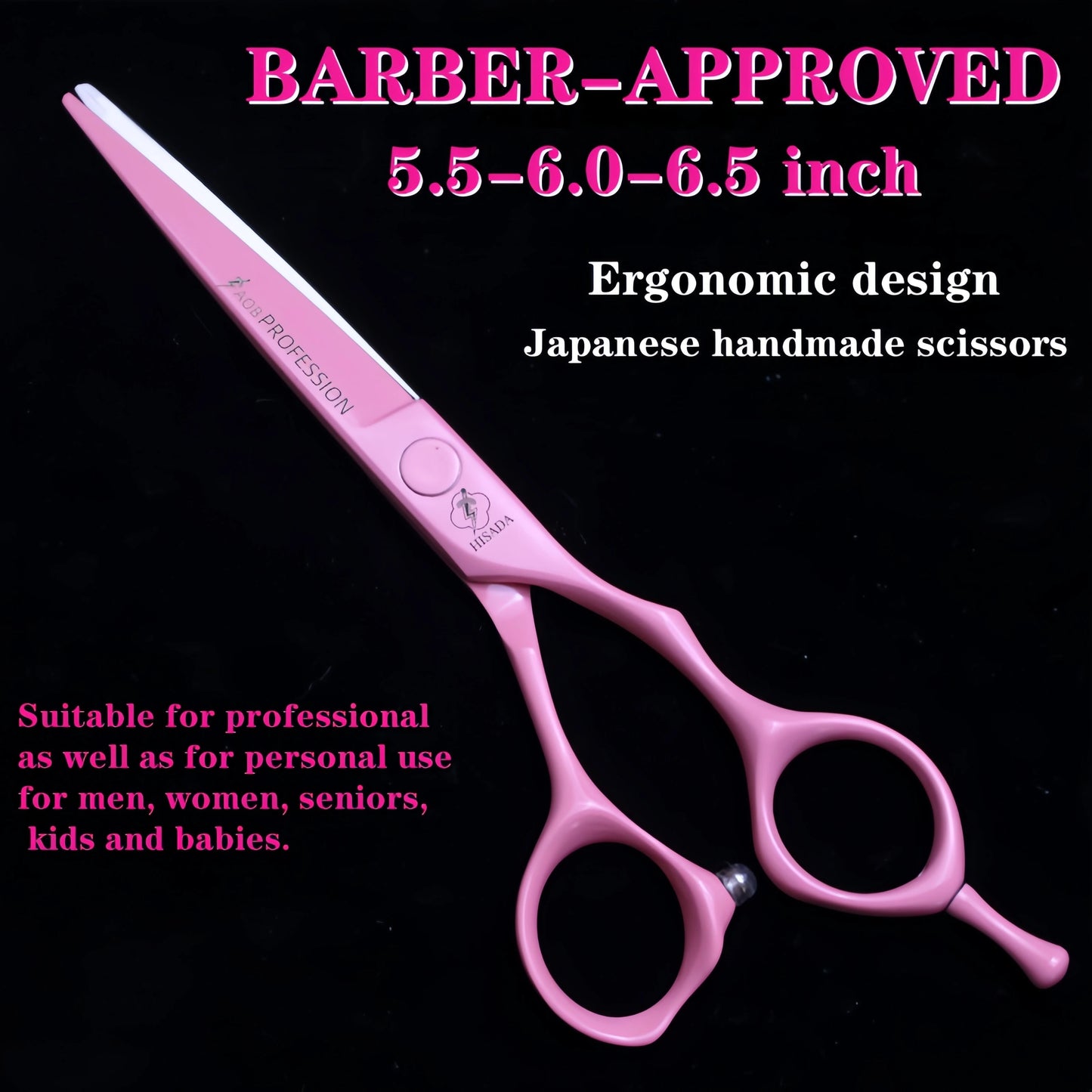 HISADA Hairdressing scissors 6 inch yellow High-end scissors VG10 Material is sharp and wear-resistant scissors tool