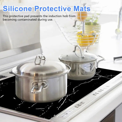 Large Induction Hob Covers Protector Mat Magnetic Silicone Scratch  Stove Cover Heat Resistant Electric Cooker Kitchen Washable