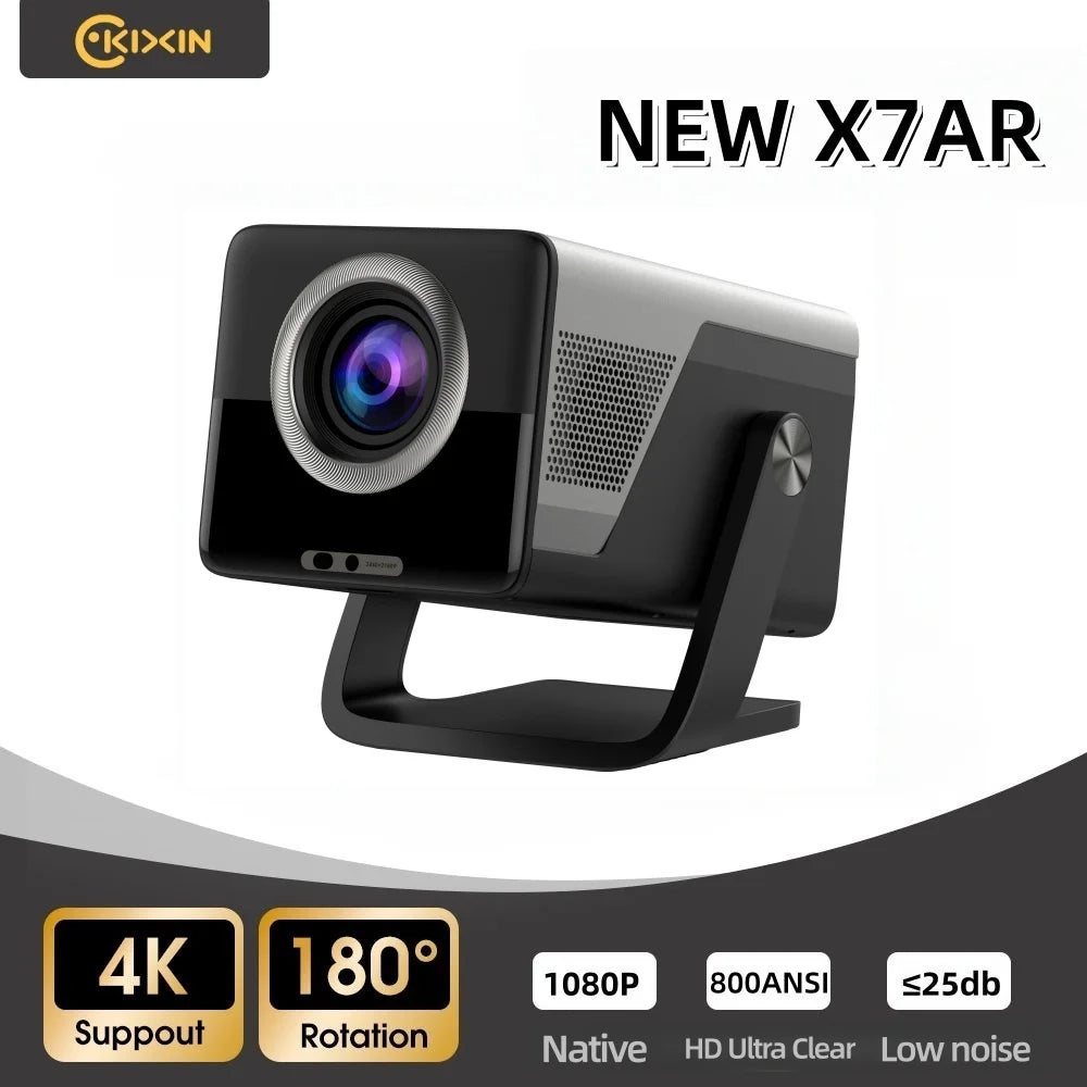 KIXIN 8K Projector 4K Android Built in 5W Speaker 1920x1080p 800ANSI Wifi6 BT5.4 household projetor 4k video Projector Outdoor