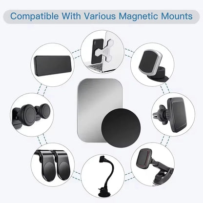 5/10PCS Black Magnetic Metal Plate For Car Phone Holder Universal Iron Sheet Disk Sticker Mount Mobile Phone Magnet Stand