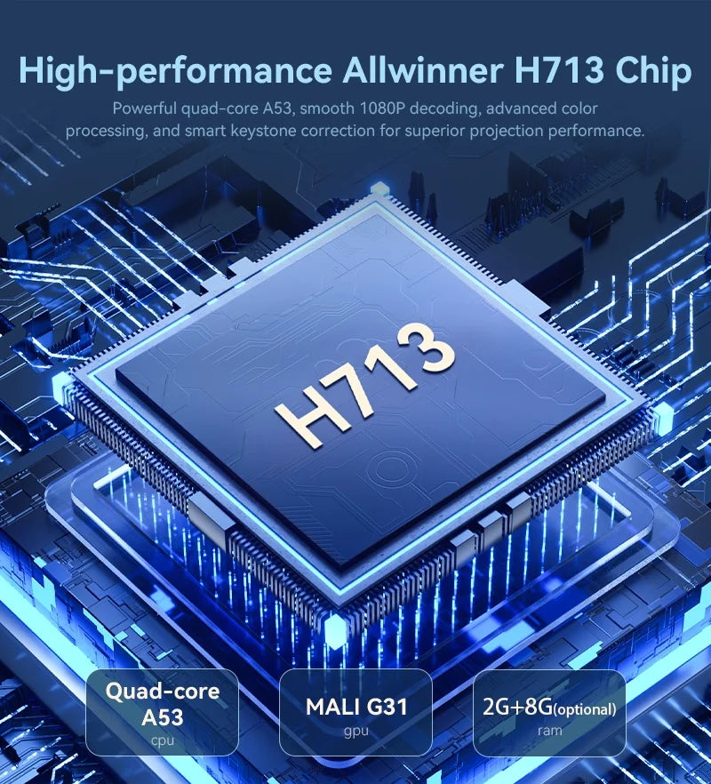 DITONG X3Plus HD projector Native 1080P support 4K WIFI6 BT5.4 Android mini Portable projector led home theater video projector